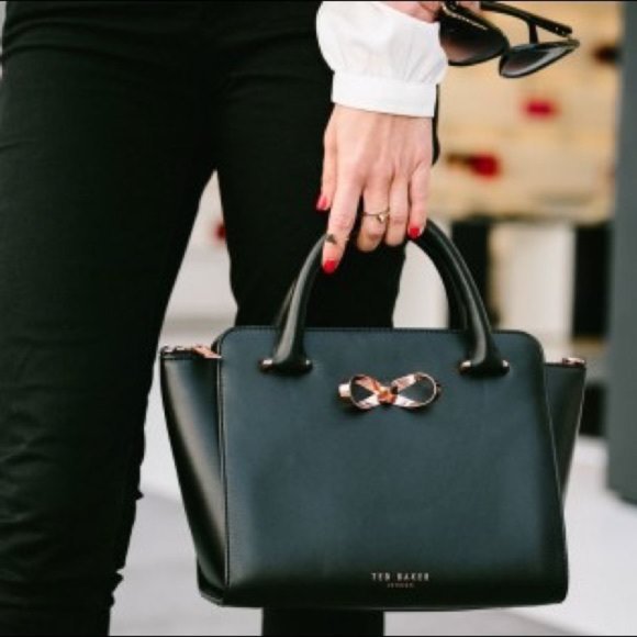 Ted Baker Handbags - TED BAKER Loop Bow Leather Tote Bag